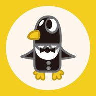 animal penguin worker cartoon theme elements