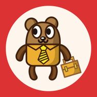 animal bear worker cartoon theme elements N8