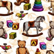 Vintage Toy Seamless Pattern
