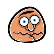 Funny cartoon face vector illustration