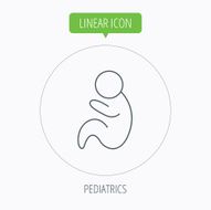 Baby infant icon Pediatrics sign N6