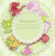 Beautiful card with a set for the baby N2