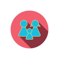 Family icon Male female and child sign N5