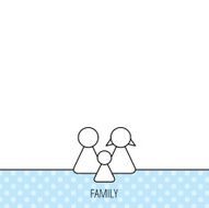 Family icon Male female and child sign N6