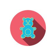 Teddy-bear icon Baby toy sign N6