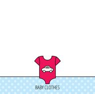 Newborn clothes icon Baby shirt wear sign N10