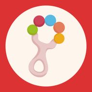 Baby rattle theme elements N15