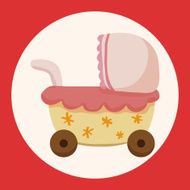 Baby carriages theme elements N18