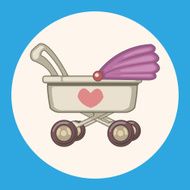 Baby carriages theme elements N19