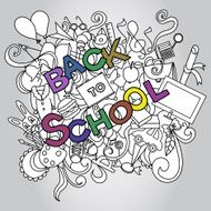 Back to school doodle Vector illustration