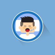 people sleep icon flat