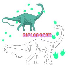 Educational game coloring book dinosaur vector