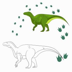 Educational game coloring book dinosaur vector N3