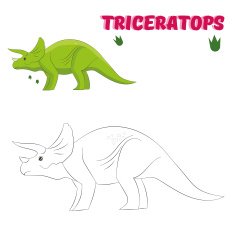 Educational game coloring book dinosaur N3
