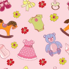 seamless pattern with baby toys N2