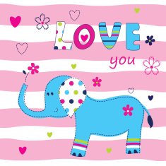 Baby background with cute elephant N2