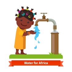 Girl washing hands Water shortage symbol