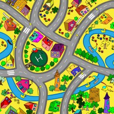 road vector seamless pattern