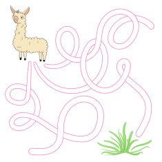 Layout for game labyrinth find a way lama