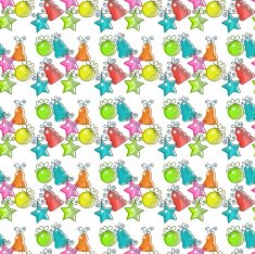 Christmas seamless pattern with decorations N2
