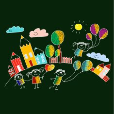 Vector illustration with kids N4