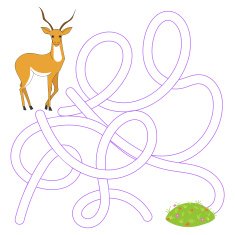 Layout for game labyrinth find a way gazelle