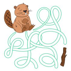 Labyrinth maze find a way beaver