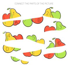Educational game for children connect the parts N2