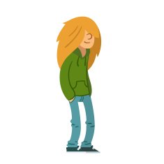 Long haired teen N2