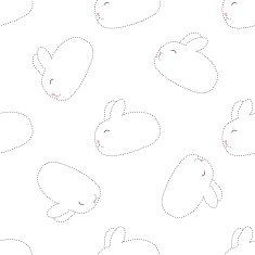 dot rabbit seamless pattern