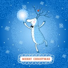 Seamless vector greeting Christmas card N2