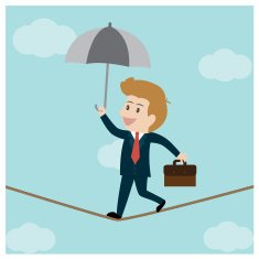 Businessman walked on high risk N2