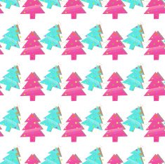 Christmas seamless pattern with trees on a white background