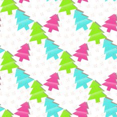 Christmas seamless pattern with trees on a white background N2