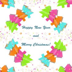 Christmas seamless pattern with trees on a white background N4