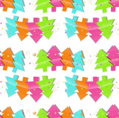 Christmas seamless pattern with trees on a white background N5