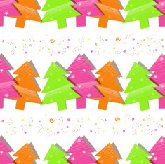 Christmas seamless pattern with trees on a white background N6