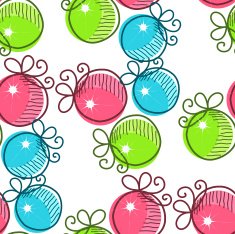 Christmas seamless pattern with decorations N4