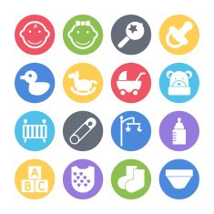 Baby icons set N2