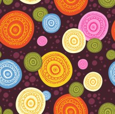 Vector seamless illustration in ethnic style