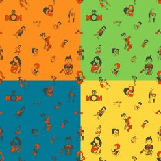 Mothers Day Seamless Pattern N3