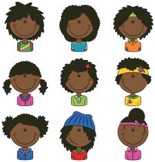African-American girls avatars