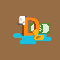 The letter of the alphabet - D Dollar document duck N2