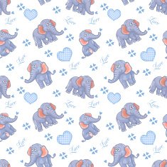 Seamless elephant kids pattern N4