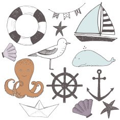 Baby set of marine elements