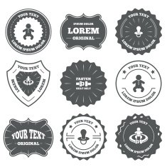 Baby infants icons Fasten seat belt symbols N4