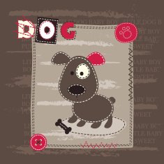 Baby cute background with dog N2