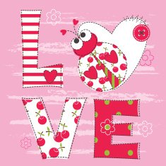 Cute baby background with ladybug