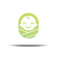Logo design baby cheerful joyful kid