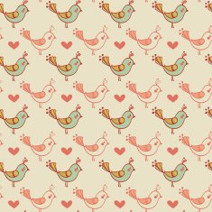 Romantic seamless pattern in cartoon style